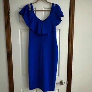 Rachel Roy Off the Shoulder Blue Dress